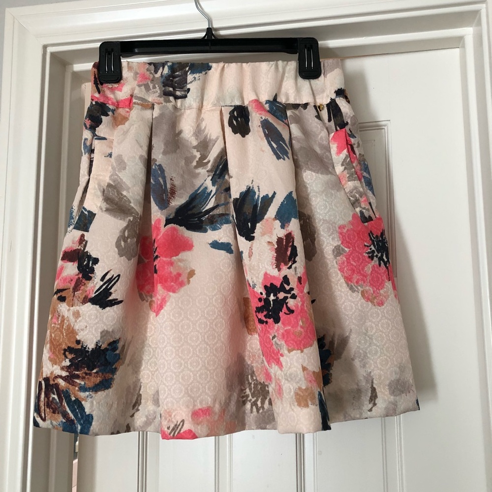 Anthropologie floral skirt